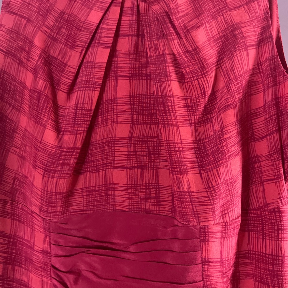 Anthropologie Girls from Savoy Goji Plaid Silk Dress Size 6 - Picture 6 of 9